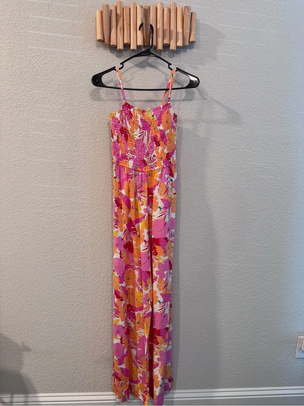 Copper Key Floral Smocked Wide-Leg Jumpsuit – NWT – Size Small - Picture 2 of 10